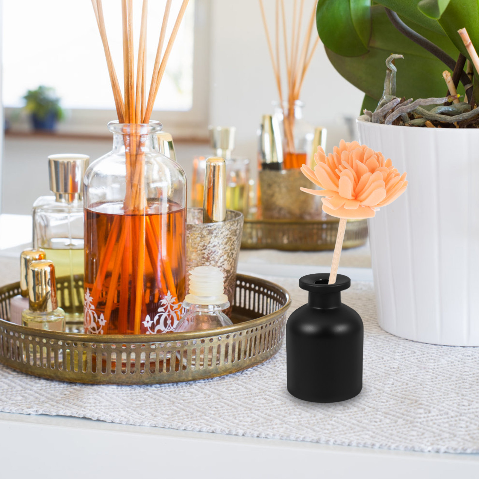 Aromatherapy Diffuser - 2Pcs Premium Glass Diffuser Bottles Empty